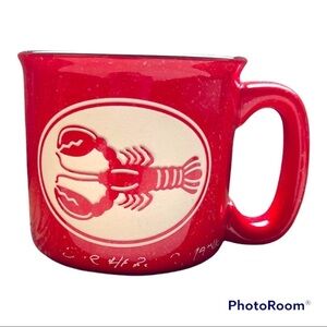 Cape Shore Red Etched Lobster 15 Ounce Coffee Tea Mug Cup